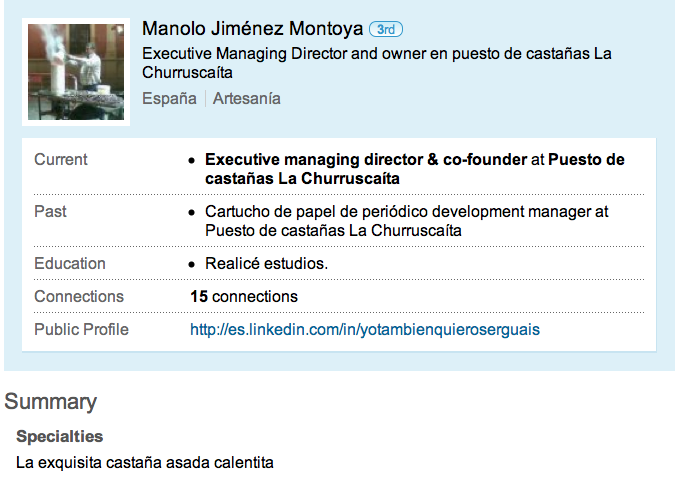 perfiles falsos en Linkedin